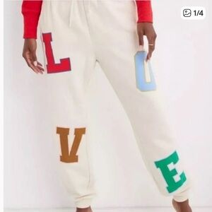 Aerie LOVE Patchwork Sweatpants Small Short